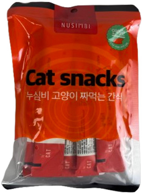 누심비 고양이 간식 15g 대용량 길고양이 100개 대용량, 연어맛