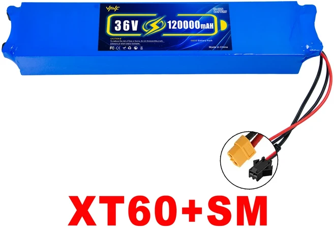 새로운 10S3P 36V 100000mAh 전기 스쿠터 배터리 팩 18650 리튬, 04 XT60-SM, 1개