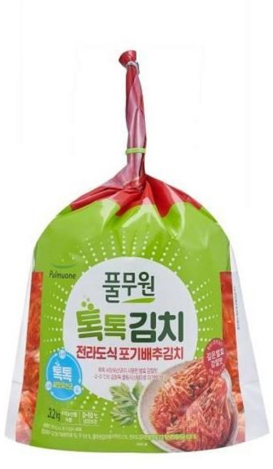 풀무원 톡톡 전라도식 포기김치, 3.2kg, 5개