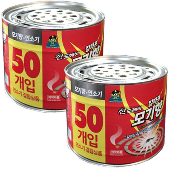 산도깨비 킬파프 모기향 50P 캔 연소기포함, 650g, 2개