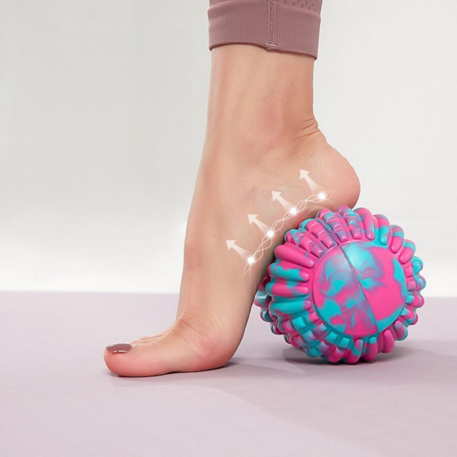 에브리브랜드 땅콩 마사지볼 지압볼 스트레칭볼, 1개, 핑크+블루