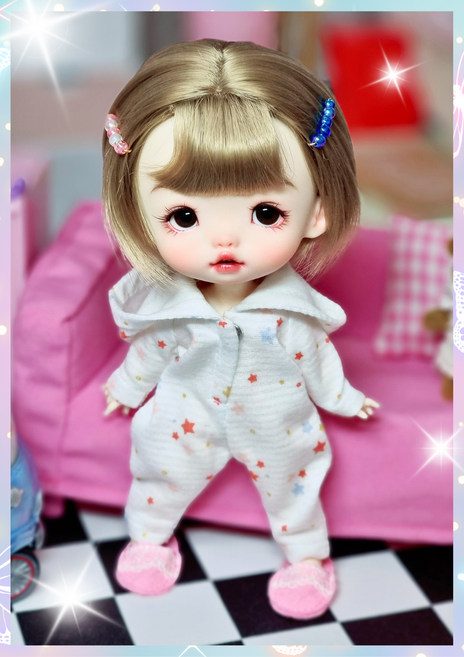 #포켓 16cm 옷( 작은별 우주복 )[마구샵]#구체관절인형#bjd#인형옷#유딩이#도리스돌#포켓돌, 1개