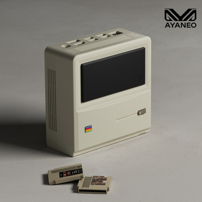 AMD 라이젠7 게이밍 미니PC 윈도우11 포함 Wi-Fi 6 블루투스 AYANEO 게이밍 컴퓨터, 아이보리, 4GB, 128GB, WIN11 Home, AYANEO/AM01