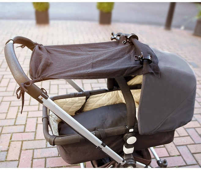 JoJo Maman BeBe 嬰兒推車專用純棉遮陽布 純黑, 1個