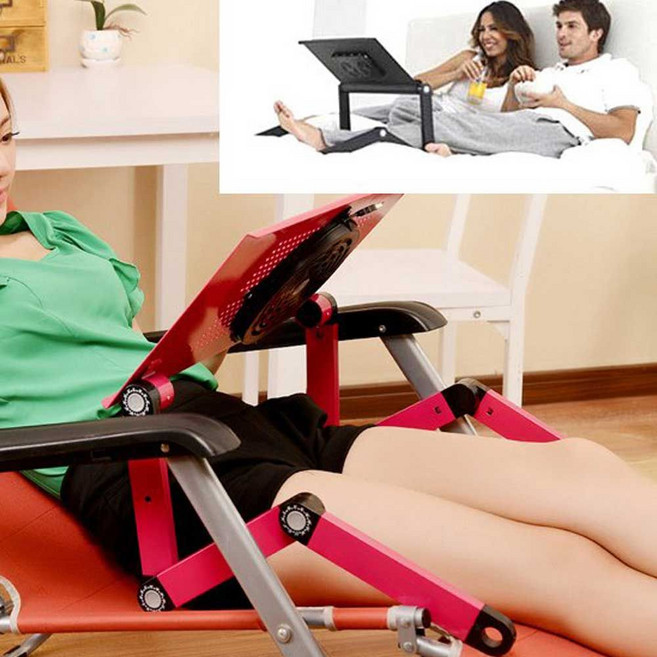 노트북 접이식 누워서 받침대 쿨링 책상 거치대 패드 tjr+55165ZK, 보급형B_블랙, 본상품선택