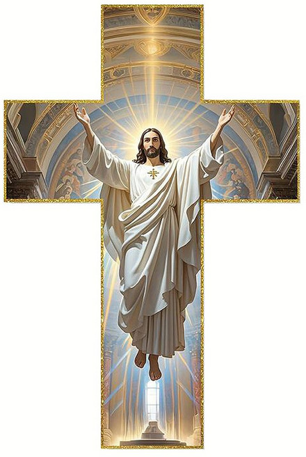 salimm 무타공 아크릴 예수님 십자가 인테리어 장식품, 옵션2