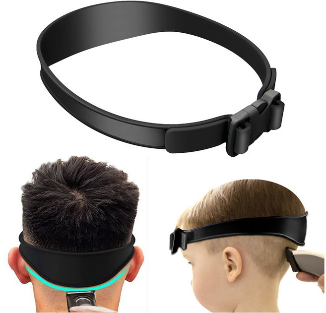 아디프로 셀프이발 가이드 밴드 아기머리 남자 뒷머리 헤어라인 가이드 보조밴드 머리띠, 1개