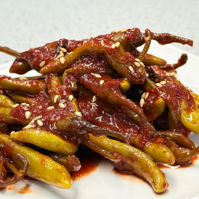 천애반찬 젓갈 고추장아찌 수제반찬, 2개, 300g