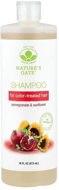 마일드바이네이쳐 (Natures Gate) 염색 모발용 석류 및 해바라기 샴푸 473ml(16fl oz), 1개, 473ml - 쿠팡