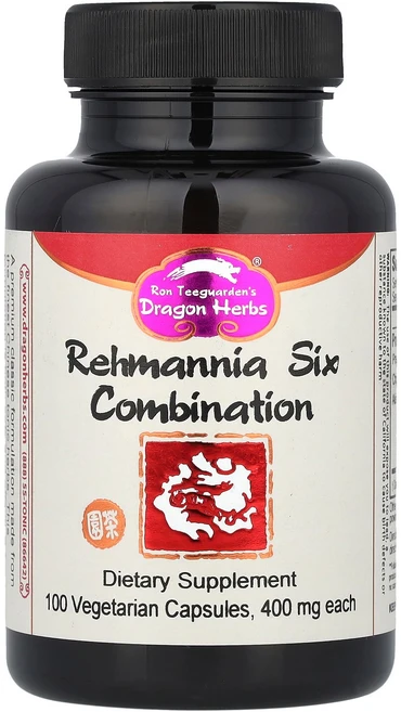 Dragon Herbs Rehmannia Six Combination 100 Vegetarian Capsules, Dragon Herbs, Rehmannia Six Co - 쿠팡