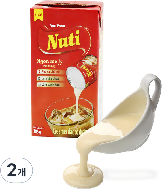 누티푸드 크리머 스위텐드, 385g, 2개