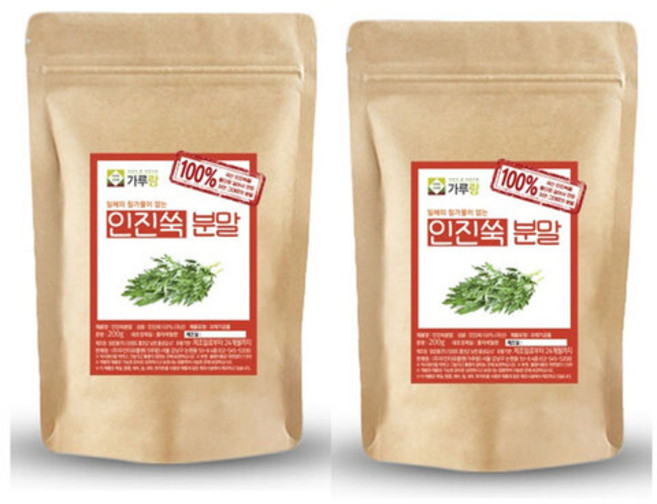 인진쑥분말 100% 인진쑥가루 무첨가물 국산 200g 2팩