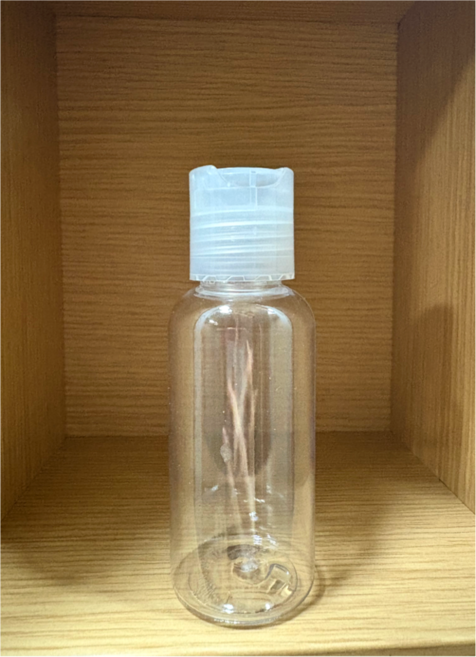 여행용 원터치 샴푸통 80ml 투명 공병, 1개