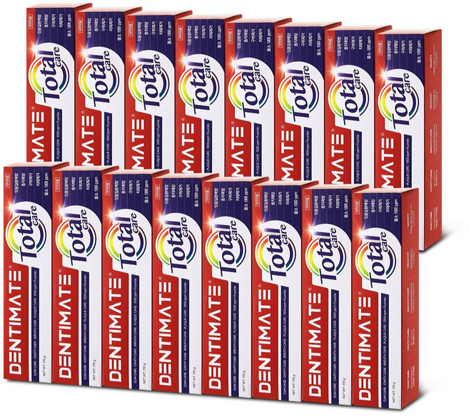 크리오 덴티메이트 올인원 토탈케어 치약, 170g, 16개