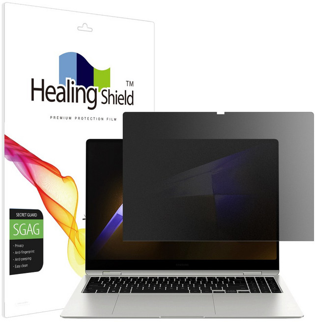 힐링쉴드 갤럭시북5/4 프로 360 40.6cm NT960QHA/QGK 프라이버시 저반사 사생활 보호필름 액정, 1개