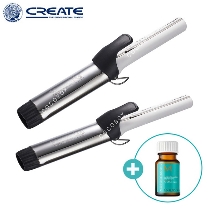 그리에이트 티타늄 컬링라인 볼륨 아이롱 봉 고데기, 화이트 38mm 사은품증정