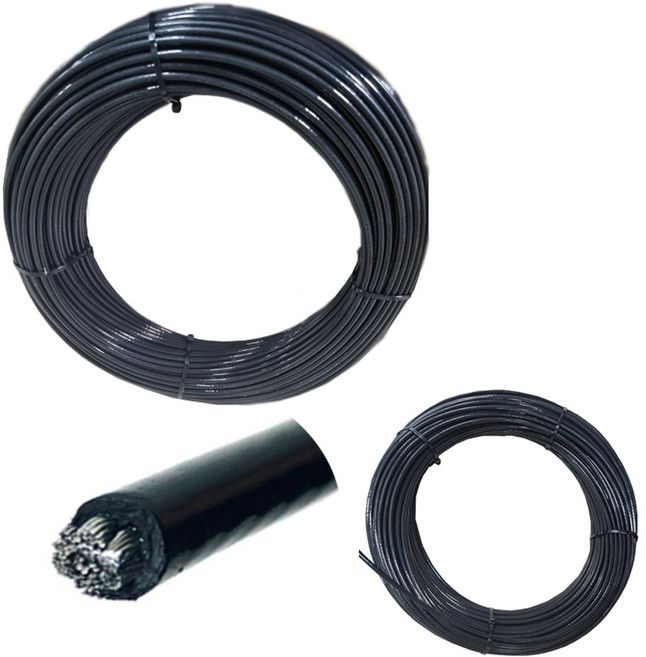 우레탄코팅와이어 10미터 헬스장코팅와이어 검정코팅 절단 운동기구 체육시설 검정코팅와이어, 검정, 1개