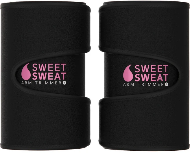 스포츠리서치 스위트 스웨트 팔 트리머 헬스보호대 핑크 + 블랙, 2개 - 쿠팡
