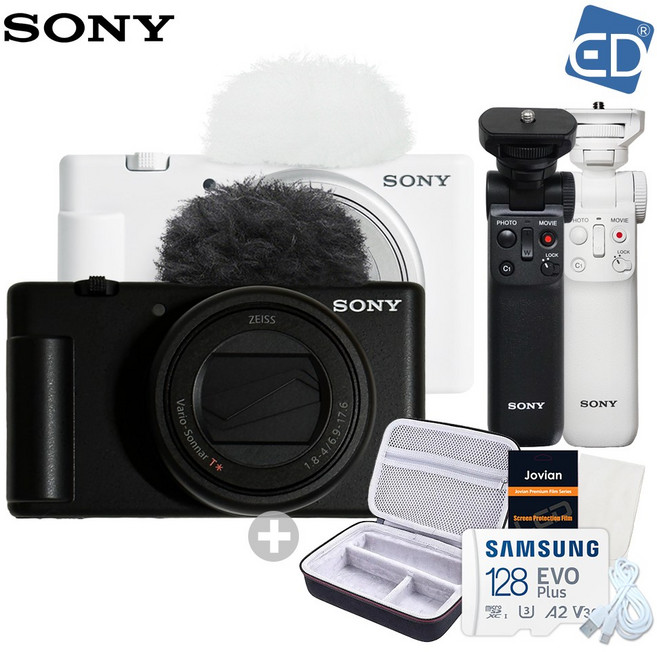 [소니정품] ZV-1M2 브이로그카메라 + GP-VPT2BT 무선그립+메모리+가방+액정필름+포켓융/ED, 01 ZV-1M2+GP-VPT2BT-블랙