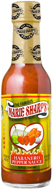 마리 샤프스 파이어리 핫 하바네로 핫 소스 | 296ml Marie Sharp’s Fiery Hot Habanero Pepper Sauce 10 oz – Extra Hot Bel, 10.01 Fl Oz (Pack of 1), 1개