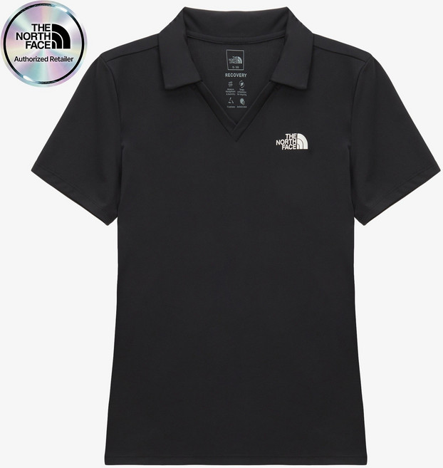 (노스페이스 공식) 여성 리커버리 반팔 폴로 NT7PS35A_BLK