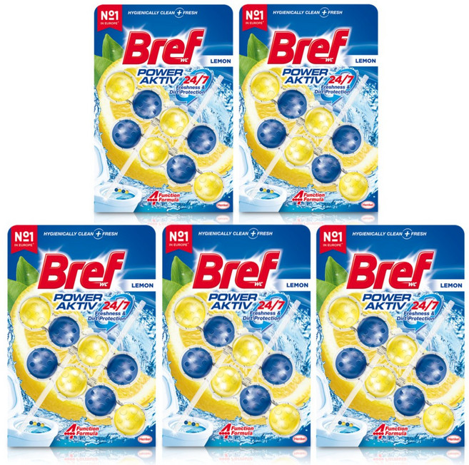 헨켈 변기세정제 브레프 파워액티브 1P 10개 파인, 브레프 1P 10개 레몬