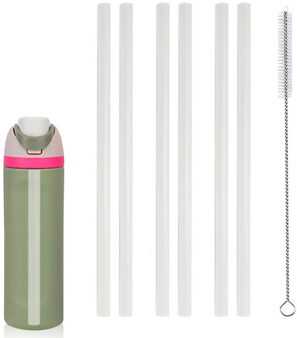 OWALA 24OZ 32OZ용 청소용 호환되는 병과 가능한 재사용 FREESIP 포함된 빨대 액세서리 교체 브러시가, Clear 7pcs