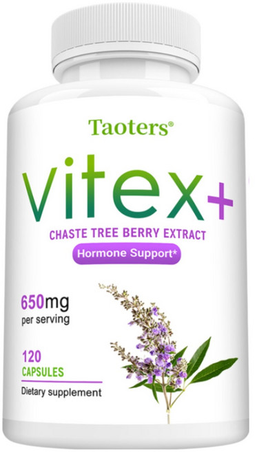 비텍스 + 체이스트리 베리 추출물 650mg - 유전자 변형 없음, 3개, 120회분