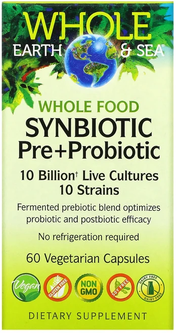 몸관리하세요 겨울입니다 Natural Factors Whole Earth & Sea 홀푸드 신바이오틱 프리+프로바이오틱 100억 베지 캡슐 60정 특별관리진행, NaturalFactorsWholeEarthSea홀푸드, 1개 - 쿠팡