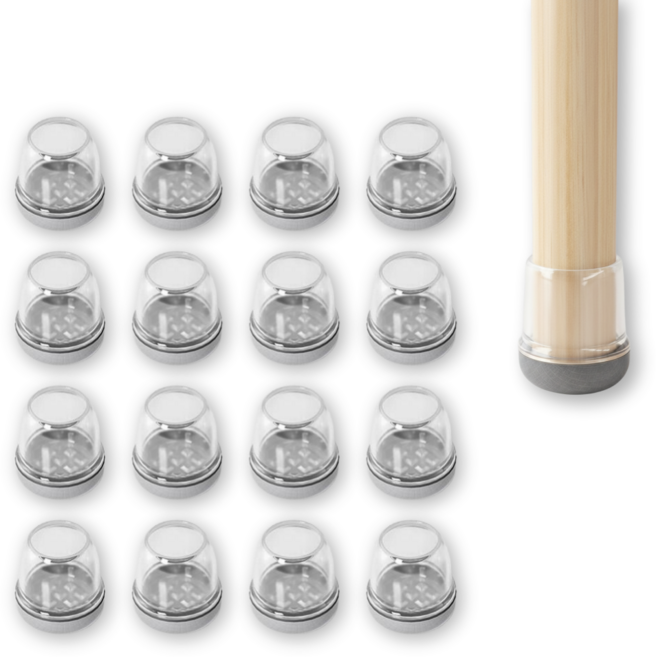 살림결 먼지없는 소음방지 의자 발커버, 16개, 그레이