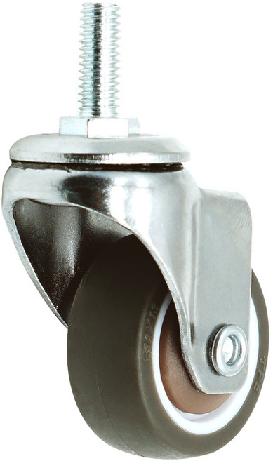 가구용 무소음 캐스터 바퀴 3cm(1.25인치) 볼트형 M6 브라운 TPE, 1.25인치 TPE 브라운 볼트형 M6, 1개