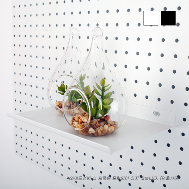 인테리어 마그네틱 타공판 전용 악세사리 자석 후크 걸이 선반 부속, 와이드선반S, 화이트 1개, 1개