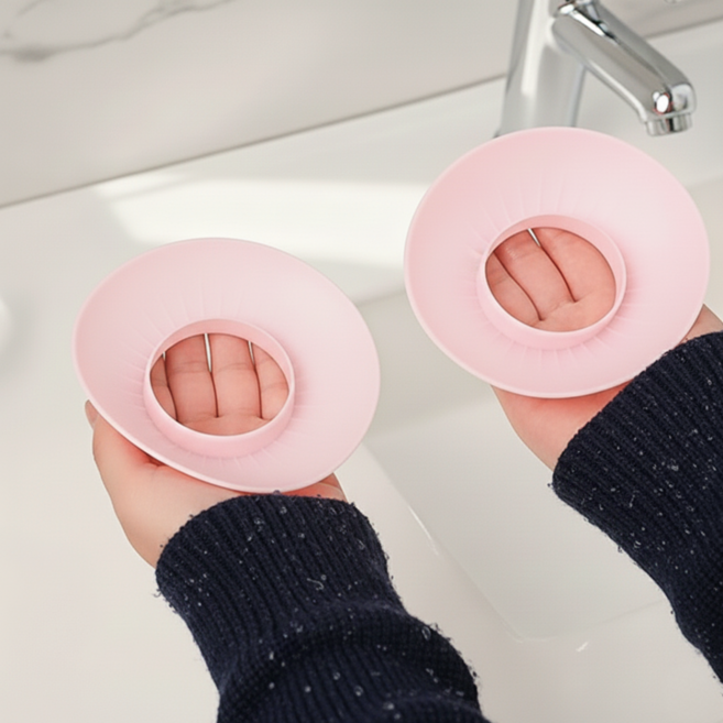 세안용 물 흐름 방지 실리콘 손목 밴드 2p 세트, 1세트, 핑크