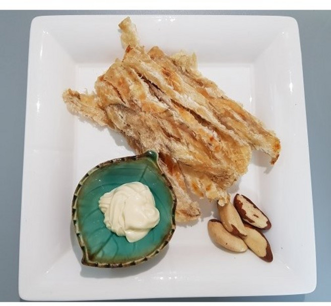 국내직가공 구운아귀채 단짠단짠 부드러운 조미아귀채 혼술안주 간식 180g 1개