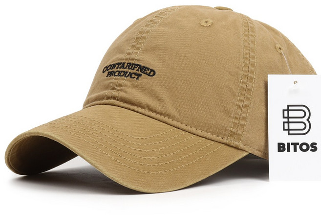 비토스 빅사이즈 CONTARIFNED PRODUCT 자수 워싱 볼캡 야구모자 커플모자