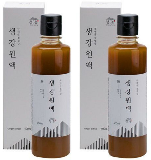 (청농)청농 생강원액 매운맛을 없앤 생강청 400ml x 2병