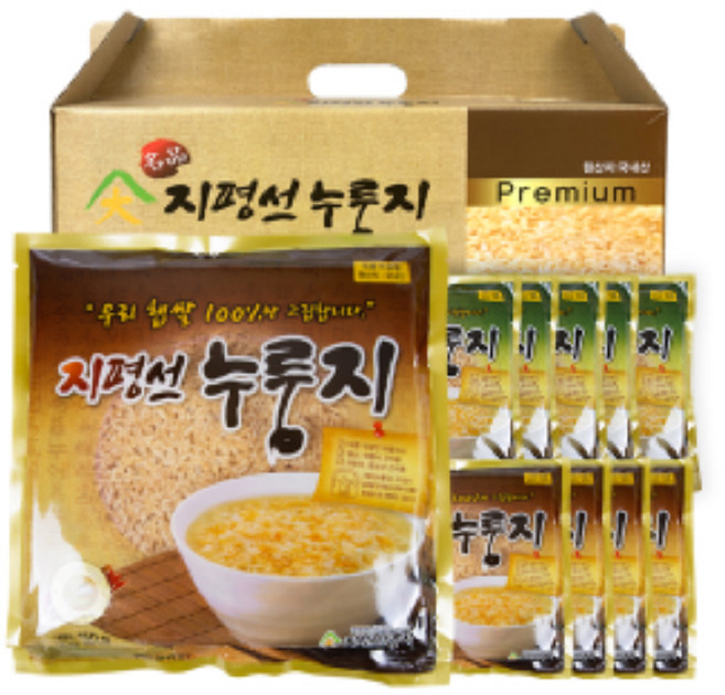 우리 햅쌀 100% / 고향의 가마솥 누룽지 맛 그대로 / 지평선 백미누룽지 150g/5봉+지평선 현미누룽지 150g/5봉, 150g