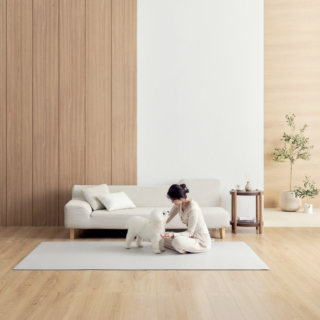 어멍맘 미끄럼방지 펫러그 펫매트 강아지매트 논슬립 애견매트, 라이트그레이, 1개