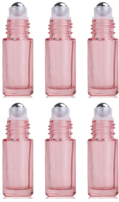 모든유통 5ml 10ml 투명 로즈골드 롤온 공병 미니 롤러볼 향수 용기 6개묶음, 6개, 투명로즈골드