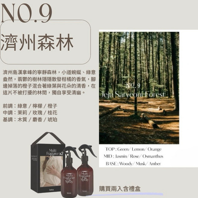 Hetras 香氛噴霧, 1件