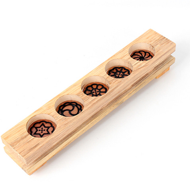 전통 별꽃 약과틀 5구 ( 원목 떡도장 다식판 떡틀 추석 떡만들기 떡판 떡스탬프 떡살 ), 1개