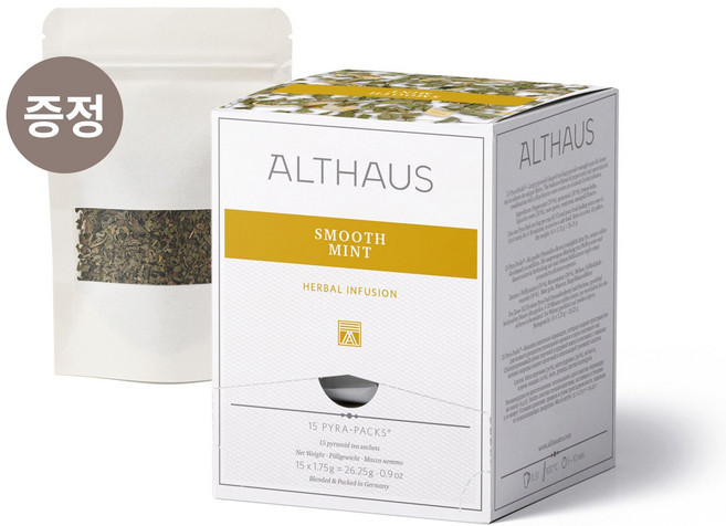 알트하우스 스무스 민트 15티백(바바리안 민트 10g 증정), 1.75mg, 1개, 15개입