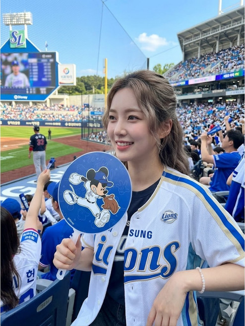 리니꿀템 삼성라이온즈 롯데자이언츠 부채 응원 굿즈, 1개, Samsung