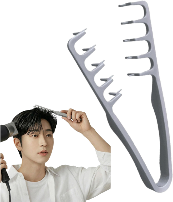 꾸밈리빙 스타일링 가르마정리 볼륨 헤어 브러시, 2개, 그레이