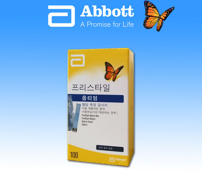Abbott 애보트 옵티엄 혈당측정지 100P (영국생산제품), 1개