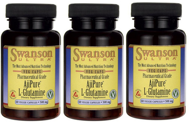 스완슨 울트라 아지퓨어 L-글루타민 500mg 베지 캡슐, 60개입, 3개, 60정