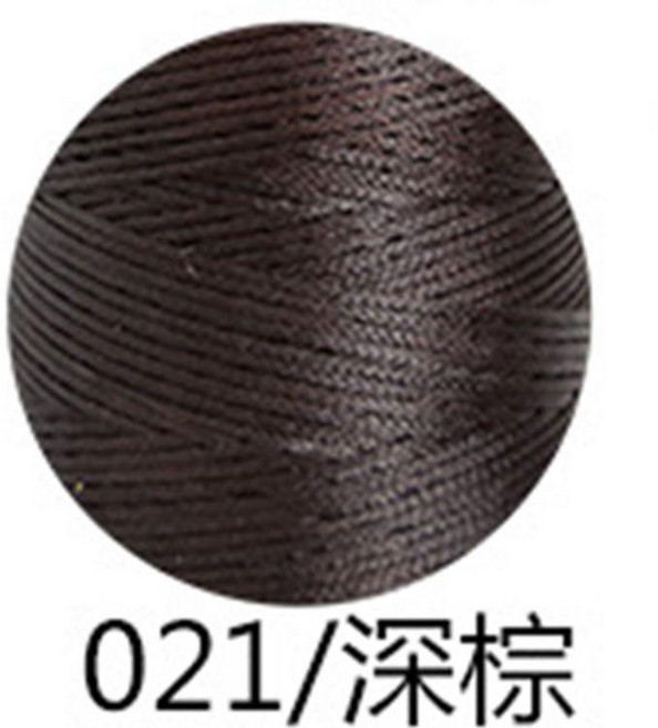 南美扁蠟線 手工編織線 手縫蠟線 編繩材料, 深棕021,1.0扁蠟線約180米, 1個