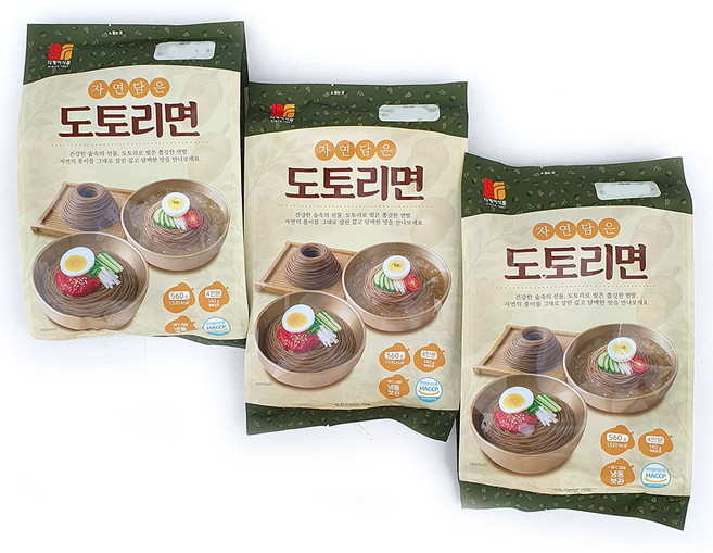 새마원 냉동 75% 도토리면 (140g-4개입 4인분) 도토리 막 국수 면, 3개, 560g