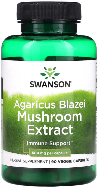 스완슨 아가리쿠스 Blazei 머쉬룸 익스트렉트 500mg 90 베지캡슐, 1개, 90정