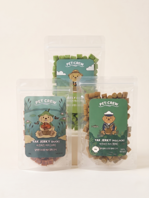 [펫크루] 야크치즈 져키, 1개, 150g, 야채